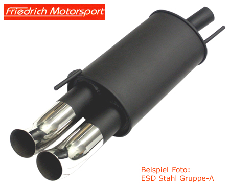 FRIEDRICH Sportauspuff / ESD Stahl für: CHEVROLET Spark LS,LS+ / 1.0,1.2 - 50,60 kW | Endrohr-Typen: alle | Hinweise: -