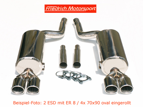 FRIEDRICH Sportauspuff / Duplex-ESD Edelstahl für: FORD S-Max / 2.0 EcoBoost SCTi - 149,176 kW | Endrohr-Typen: alle