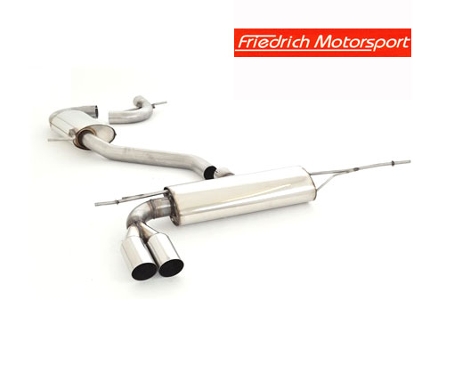 FRIEDRICH Sportauspuff / Anlage 76mm Edelstahl ab Kat. für: SEAT Altea FR - 5P /  2.0TSI - 147 KW |  Endrohr-Typen: alle