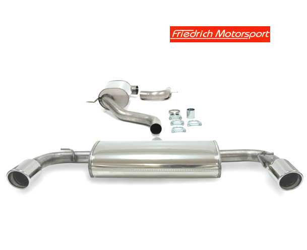 FRIEDRICH Sportauspuff / Duplex-Anlage 76mm Edelstahl ab Kat. für: AUDI TT RS Quattro - 8J / 2.5TFSI - 250 kW |  Endrohr-Typen: nicht wählbar, Optik bleibt wie original