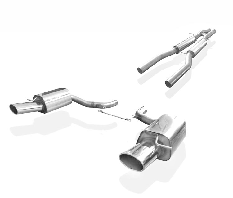 FOX Sportauspuff / Duplex-Anlage 70mm ab Kat. für: AUDI  RS6 - 4F / 5.0 - 426 kW | Endrohr-Typ: 2x 140x90 oval |  Hinweise: XL,32