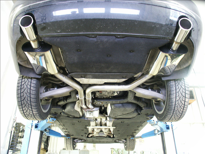 FOX Sportauspuff / Duplex-Anlage ab Kat. für: AUDI  A8 - 4H / V8 4.2 - 273 kW |  Endrohr-Typ: 1x 100 rund li+re  |  Hinweise: 16