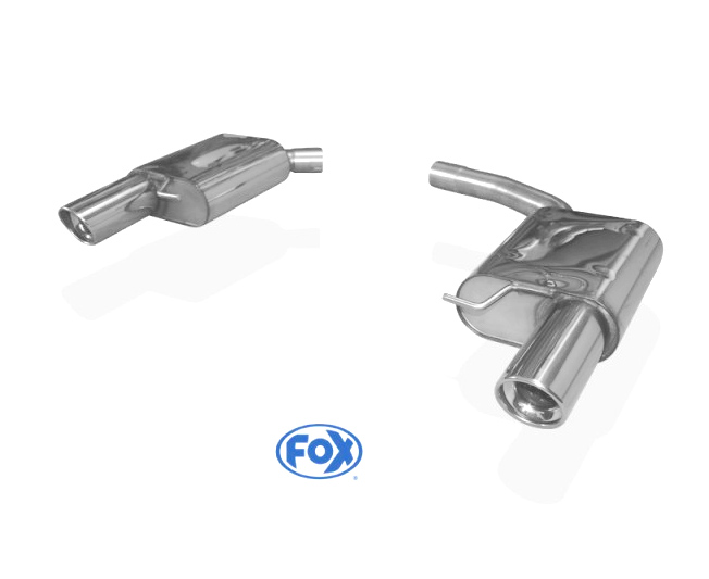 FOX Sportauspuff / Duplex-ESD für: AUDI  A4 + A5 - B8,8T, inkl. Quattro / 3.2FSI - 195 kW  |  Endrohr-Typ: 2x 100 rund |  Hinweise: S,17, passt auch zu S-Line Paket