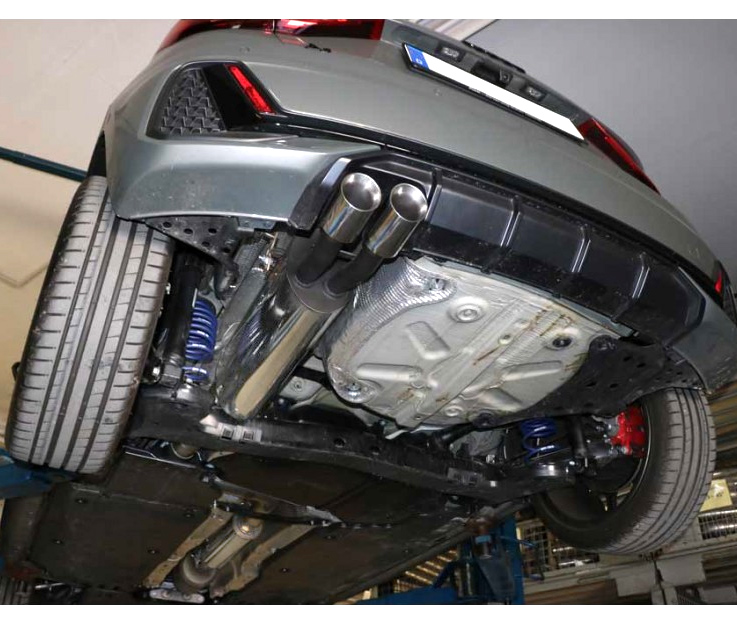 FOX Sportauspuff / Anlage 70mm ab Kat. für: AUDI A1 Sportback - GB /  40TFSI - 147 kW | Endrohr-Typ: 2x 76 schräg | Hinweise: S,25