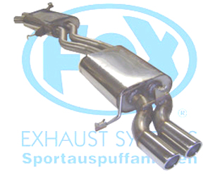 FOX Sportauspuff / Anlage ab Kat. für: AUDI  200 Quattro  (44Q)  2.2T 20V / 162kW |  Endrohr-Typ:  2x 70 rund |  Hinweise: S,16,A