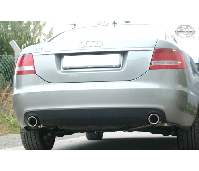 FOX Sportauspuff / Duplex-Anlage ab Kat. für: AUDI A6 Quattro - 4F / 4.2 - 246 kW |  Endrohr-Typ: 2x 90 rund |  Hinweise: S,17 / 2-flutige Anlage ab Kat.