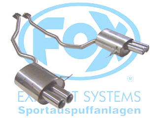 FOX Sportauspuff / Duplex-ESD für: BMW X5 - E53 / 3.0 D |  Endrohr-Typ: 4x 76 rund |  Hinweise: S,13