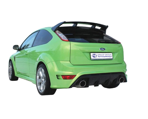 FOX Sportauspuff / Duplex-Anlage ab Kat. für: FORD Focus RS /  2.5T - 224 kW |  Endrohr-Typ: 2x 129x106 oval |  Hinweise: XS,32