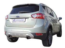 FOX Sportauspuff / Duplex-Anlage ab Kat. für: FORD Kuga - DM2 / 2.0TDCI - 100 kW |  Endrohr-Typ: 1x 100 rund, Links-rechts  |  Hinweise: XS,16