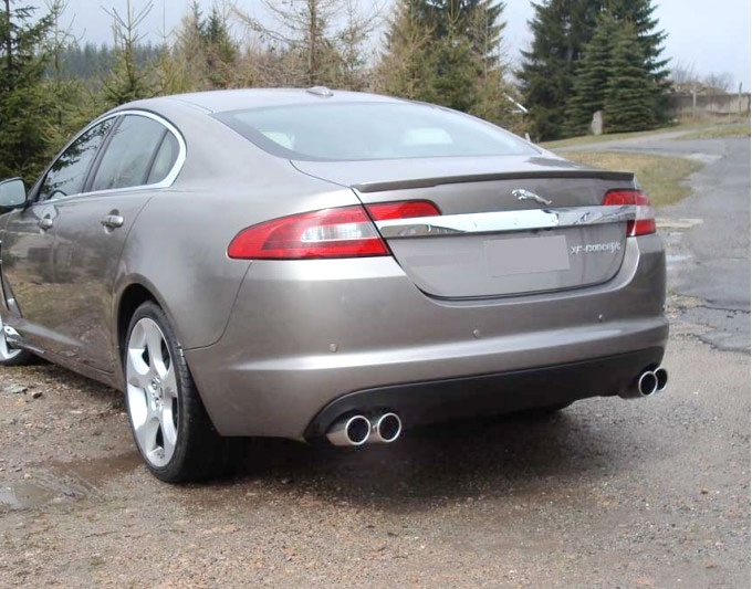FOX Sportauspuff / Duplex-Anlage ab Kat. für: JAGUAR XF 4.2 S/C - 306kW |  Endrohr-Typ:  4x 90 rund |  Hinweise: S,16