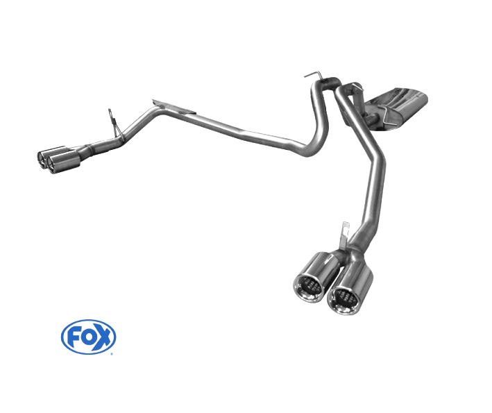 FOX Sportauspuff / Duplex-ESD f&uuml;r: JEEP Commander - XK / 3.0CRD - 160 kW | Endrohr-Typ: 4x 80 rund | Hinweise: S, 13
