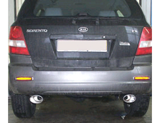 FOX Sportauspuff / Duplex-ESD für: KIA Sorento /  2.4i, 3.5i, 2.7CRDi  /  -142kW |  Duplex-Endrohrsatz + MSD  2x 115x85 oval |  Hinweise: S,33