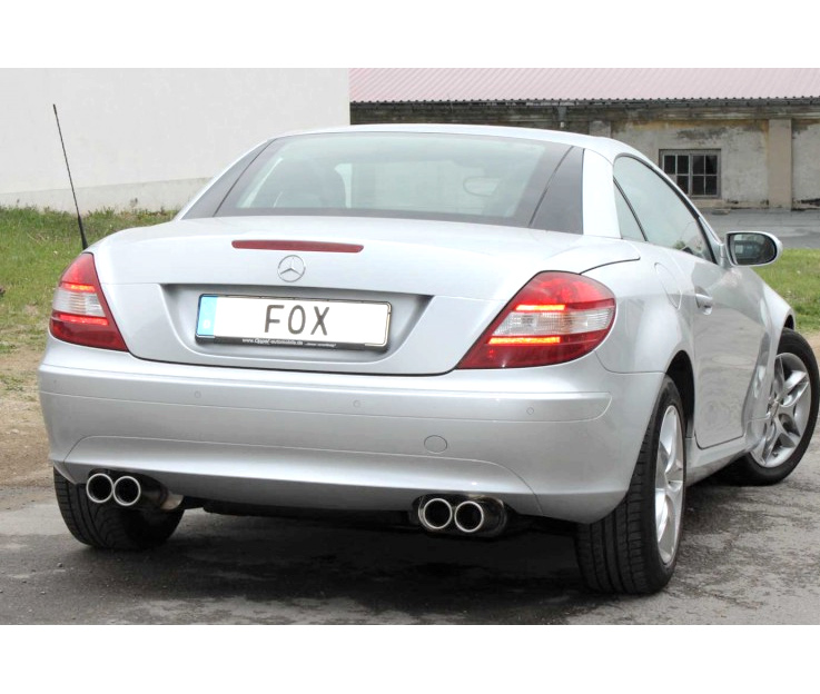 FOX Sportauspuff / Duplex-ESD für: MERCEDES  SLK280, SLK350 - R171 / 170,200 kW |  Endrohr-Typ: 4x 90 rund |  Hinweise: S,13