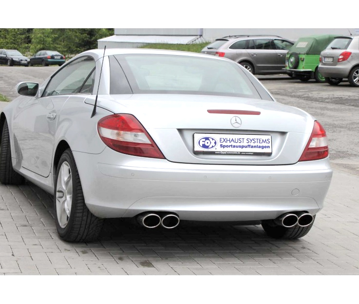 FOX Sportauspuff / Duplex-ESD für: MERCEDES  SLK280, SLK350 - R171 / 170,200 kW |  Endrohr-Typ: 4x 115x85 oval |  Hinweise: S,32