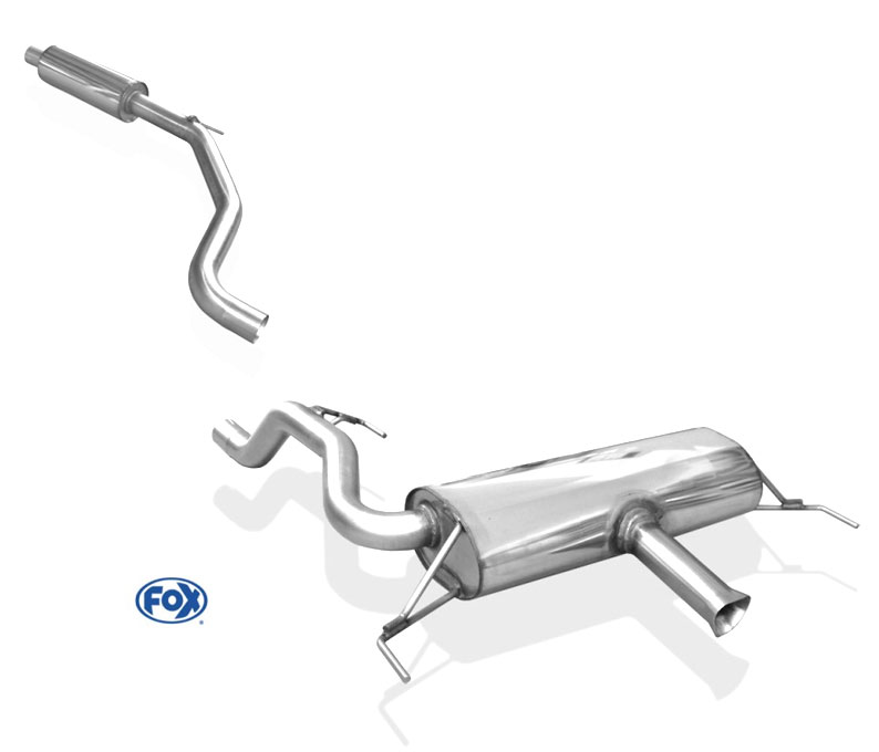 FOX Sportauspuff / Anlage ab Kat. für: OPEL  Corsa D OPC  1.6T - 141 kW |  ESD ohne Endrohr wie Original |  Hinweise: S,X