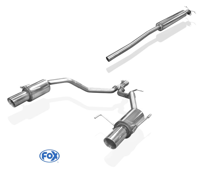 FOX Sportauspuff / Duplex-Anlage ab Kat. für: SUZUKI Swift 4x4 - NZ / 1.2 - 66,69 kWkW |  Endrohr-Typ:: 2x 90 rund |  Hinweise: S,25