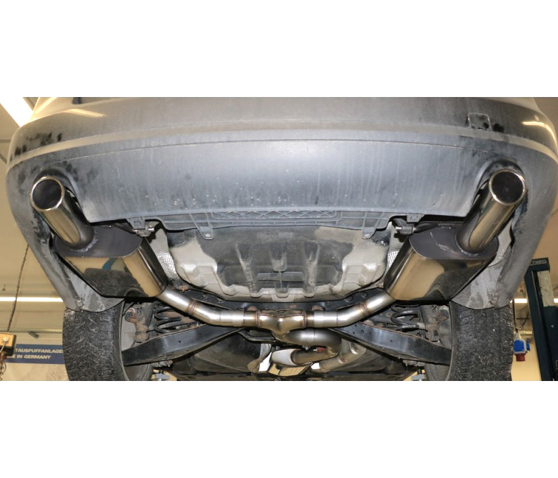 FOX Sportauspuff / Duplex-Anlage ab VSD für: VW Passat 4motion - 3C, Lim.,Variant /  3.2 - 184 kW |  Endrohr-Typ: 2x 100 rund |  Hinweise: S,16