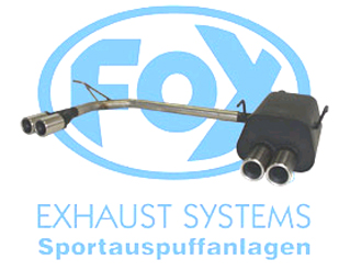 FOX Sportauspuff / Duplex-ESD für: HONDA  Civic Coupé / EM2 / 1.7  88,92 kW  |  Endrohr-Typ: 4x 80 rund |  Hinweise: S,13