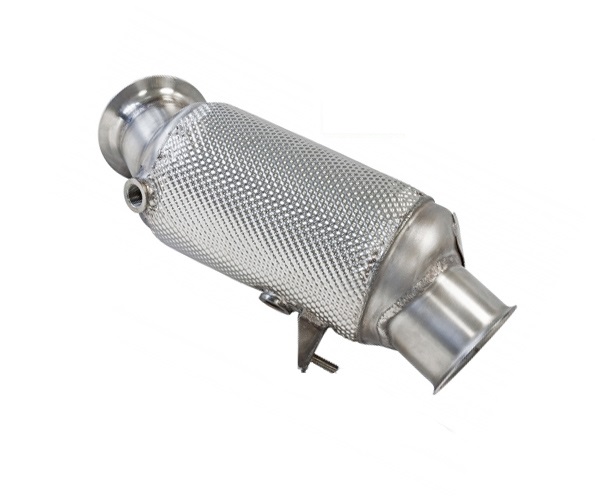 HJS Downpipe 76/80mm mit Sport-Kat. 300cpsi für: BMW 335i, 335ix - F30,F31 /  3.0T - 225,235 kW /  Euro 5 Norm