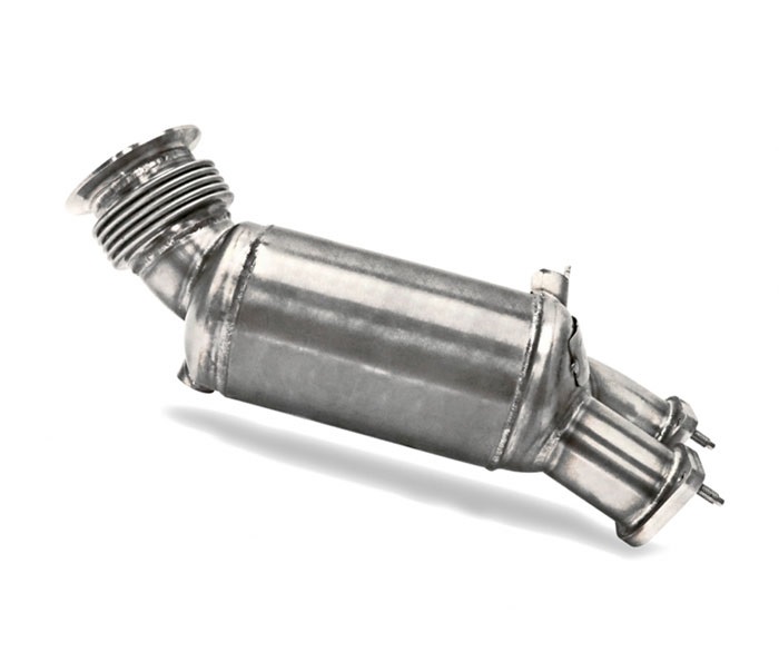 HJS Downpipe 76/2x60 mm mit Sport-Kat. 300cpsi für: BMW 135i - E82,E88 / 3.0T - 225 kW (N55) / Euro-5 Norm / Eingang 76mm, Ausgang 2x 60mm