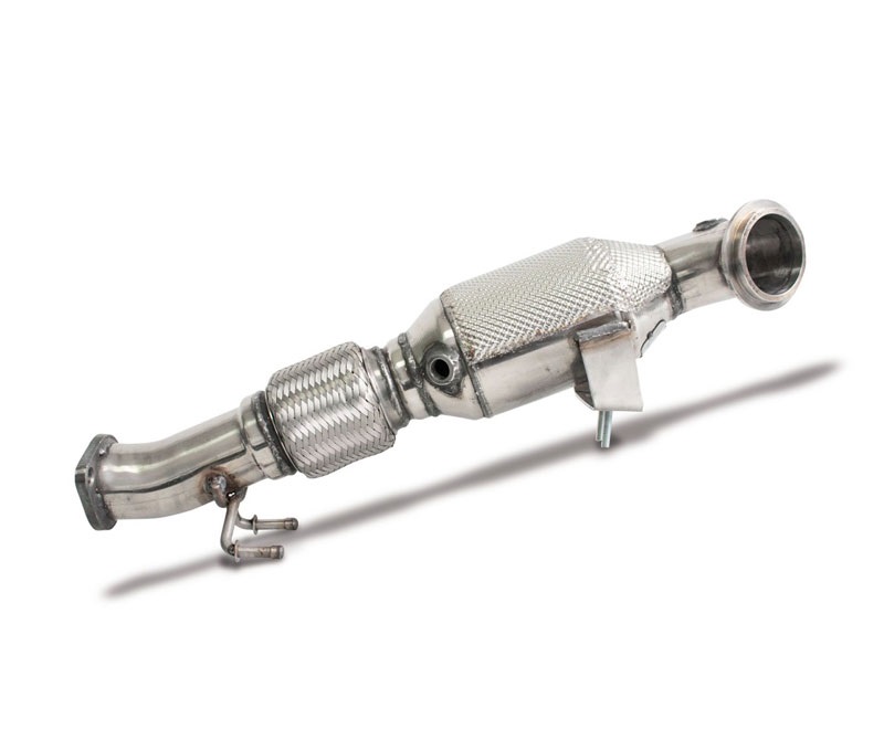 HJS Downpipe 70mm mit Sport-Kat. 200cpsi für: FORD Focus ST - DYB / 2.0T - 184 kW - Euro 5+6