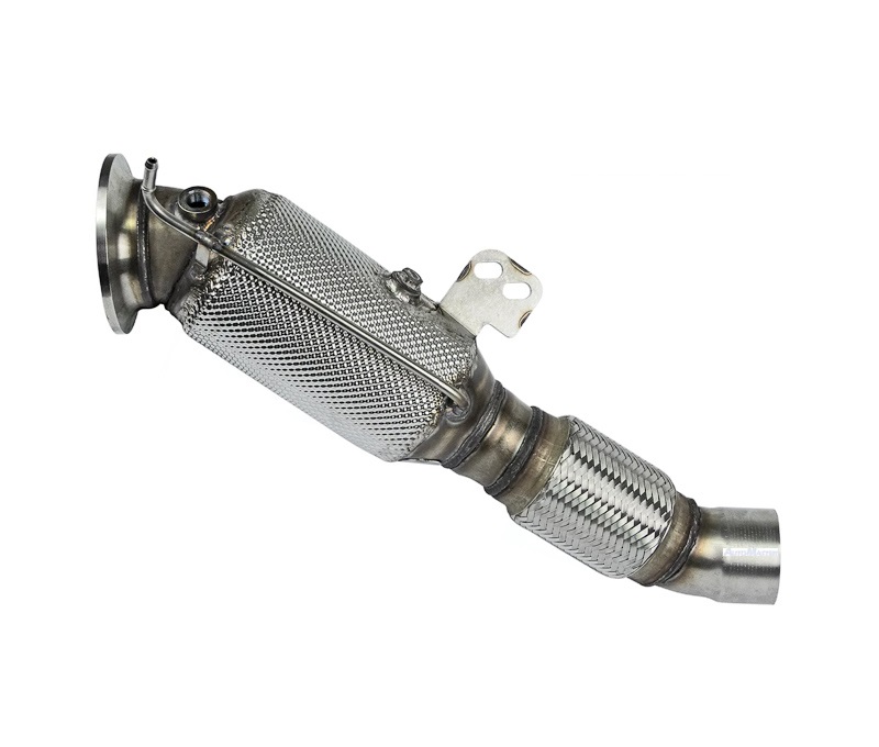 HJS Downpipe 89/80mm mit Sport-Kat. 300cpsi + OPF für: BMW 340i, 340ix - F30,F31, ab 7.2018- / 3.0T - 240 kW, mit OPF (Euro 6d-Temp)  / Bis zu +14PS / +18NM