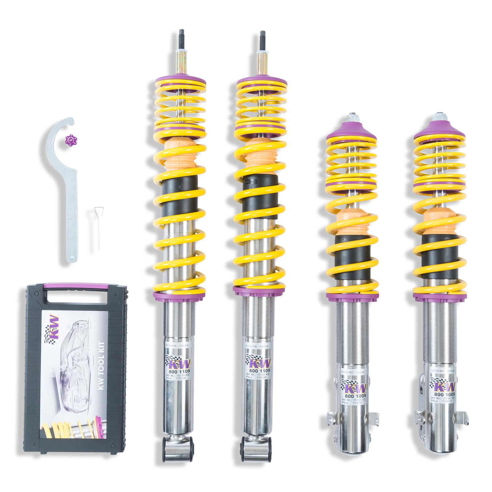KW Gewinde-Fahrwerk Variante 2 für: BMW M5 / E39 |  / 1.99- | VA-Last max. kg: -1105 / Tiefer mm VA/HA: 35-65 / 20-50 | Hinweise: 1