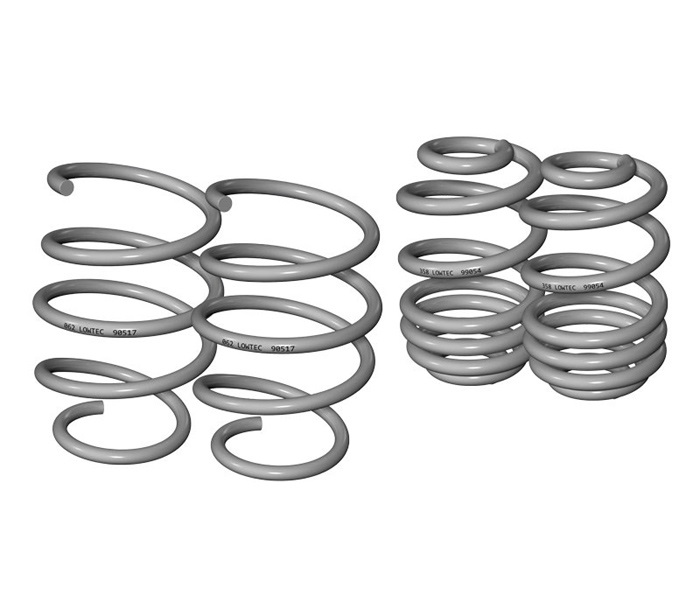 LOWTEC Sportfedern für: BMW 3  E30 | 6-Zyl. / 83-11.90 | VA-Last max. kg: 845 / Tiefer mm VA/HA: 60/35 | Hinweise: CH,1,*B1