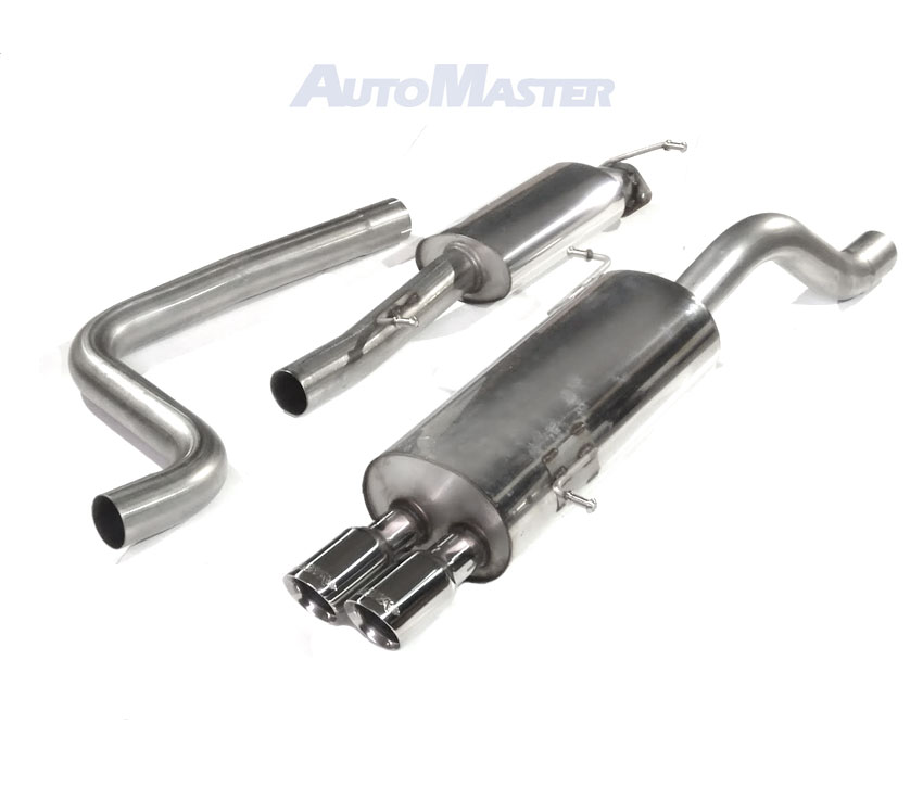 MILLTEK Sportauspuff / Anlage 70mm ab Kat. für: FORD Fiesta ST, ST200 - JA8 / 1.6T - 134,147 kW  | Endrohre 2x 80 rund GT