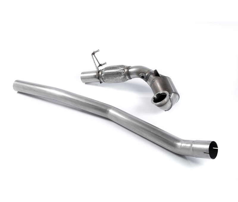 MILLTEK Downpipe 76mm mit Sport-Kat. 200 cpsi für: AUDI TTS Quattro - 8S / 2.0TFSI - 228 kW | passt zur MILLTEK-Anlage ab Kat. / mit CH-Gutachten