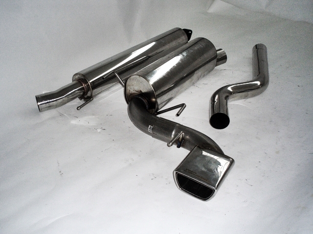 FRIEDRICH Sportauspuff / Anlage 76mm Edelstahl ab Kat. für: OPEL Astra H GTC OPC / 2.0T - 177 kW |  Endrohr-Typen: 2x 70mm rund, 1x 120x90mm oval, 1x 80x140mm trapezförmig, 1x 100mm rund  | Hinweise: Endrohre mittig wie original