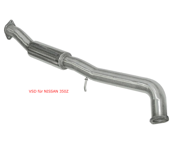 NAP-Exhaust / Sport-Auspuff Edelstahl für: NISSAN 350Z - Z33 / V6 3.5 - 206,221,230kW | Vorschalldämpfer VSD 70mm Rohrdurchmesser | nur mit NAP-Exhaust ESD zugelassen