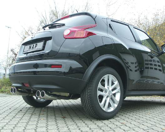 NAP Sportauspuff / Duplex-ESD für: NISSAN Juke 4x4 / 1.6T - 140kW | mit Endrohren 4x 78x97 oval,eingerollt,DTM / weitere Endrohr-Varianten möglich