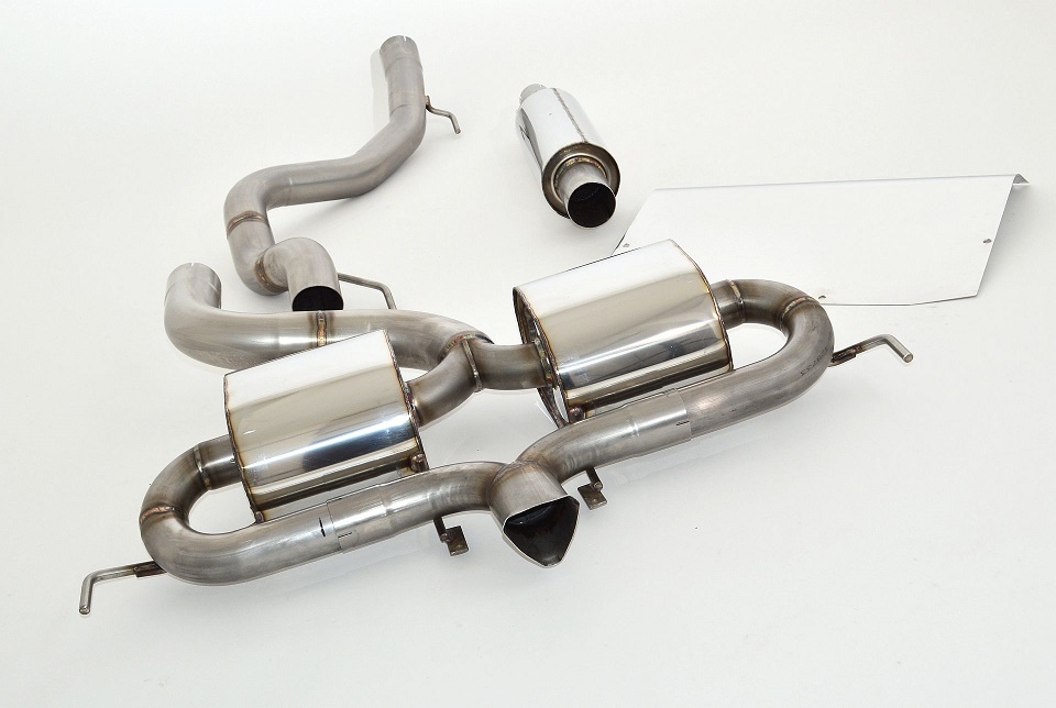 FRIEDRICH Sport-Auspuff / Anlage 76mm Edelstahl ab Kat. für: OPEL Corsa D OPC / 1.6T - 141 kW  |  Endrohr-Typ: alle / ESD hat unten ein Luftleitblech