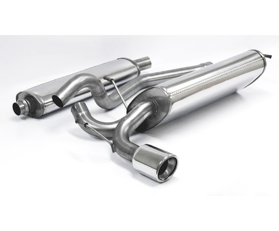 FRIEDRICH Sportauspuff / Anlage 63,5mm Edelstahl für: PEUGEOT 206 XS / 1.4, 1.6, GTI 2.0 16V  -  55,65,66,90,100 kW |  Endrohr-Typen: alle