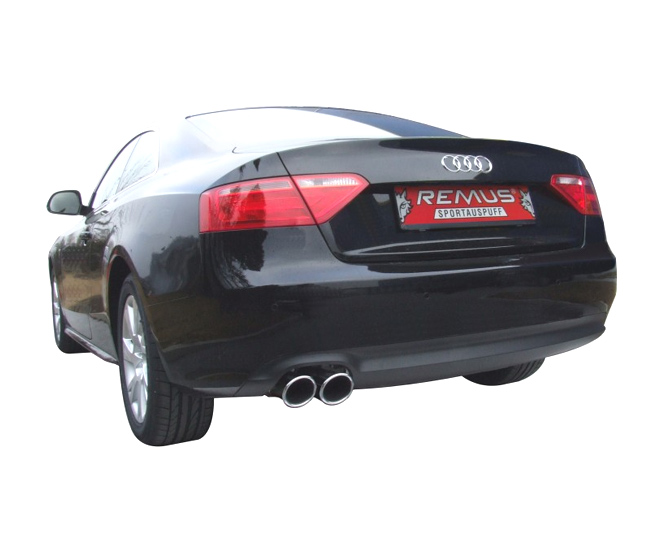 REMUS Sportauspuff / ESD für: AUDI A4 - B8, incl. Avant / 1.8TFSI, 2.0TDI - 88,118,105 kW | Endrohre 2x 84 rund,schräg