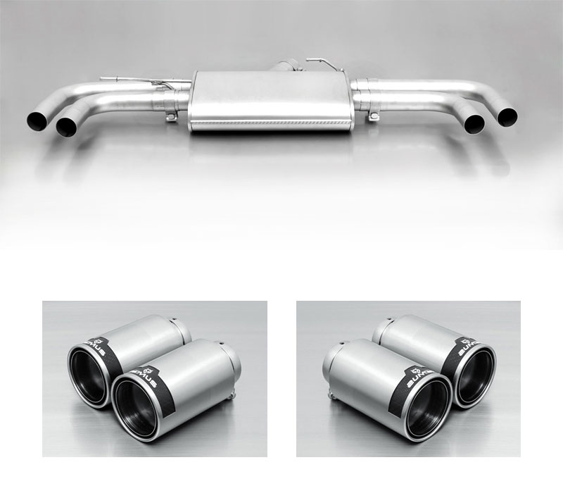 REMUS Sportauspuff / Duplex-ESD für: BMW X3 sDrive,xDrive - F25 /  20i,28i,35i,20d,30d,35d - 135,180,225,120,135,140,151,155,190,210,230 kW | Endrohre 4x 84 rund, Street Race  / incl. M-Paket / Heckschürze muss ausgeschnitten werden