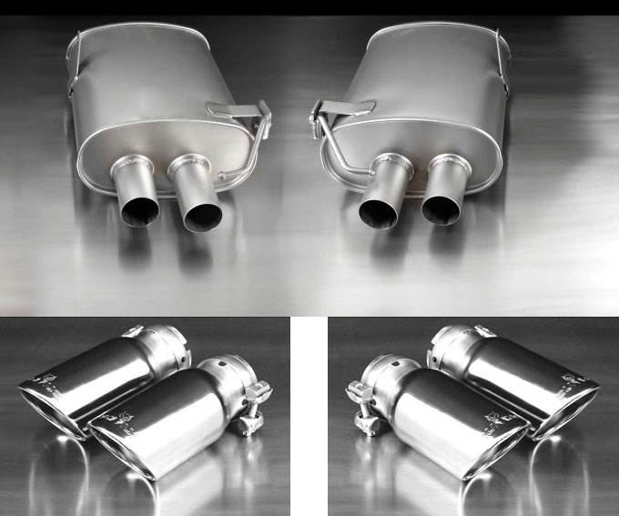 REMUS Sportauspuff / Duplex-ESD für: BMW M3 - E92,E93 / V8 - 309 kW |  ESD Li + Re mit Endrohren verchromt je 2x 84 mm,schräg,einstellbar | inkl. Montagerohre bis MSD geliefert