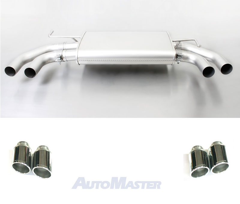 REMUS Sportauspuff / Duplex-ESD für: HYUNDAI Tucson - TL, 2WD,4WD /  1.6T, 1.7D, 2.0D - 130,85,100,136 kW | Endrohre 2x 102 rund, seitlich schräg, verchromt