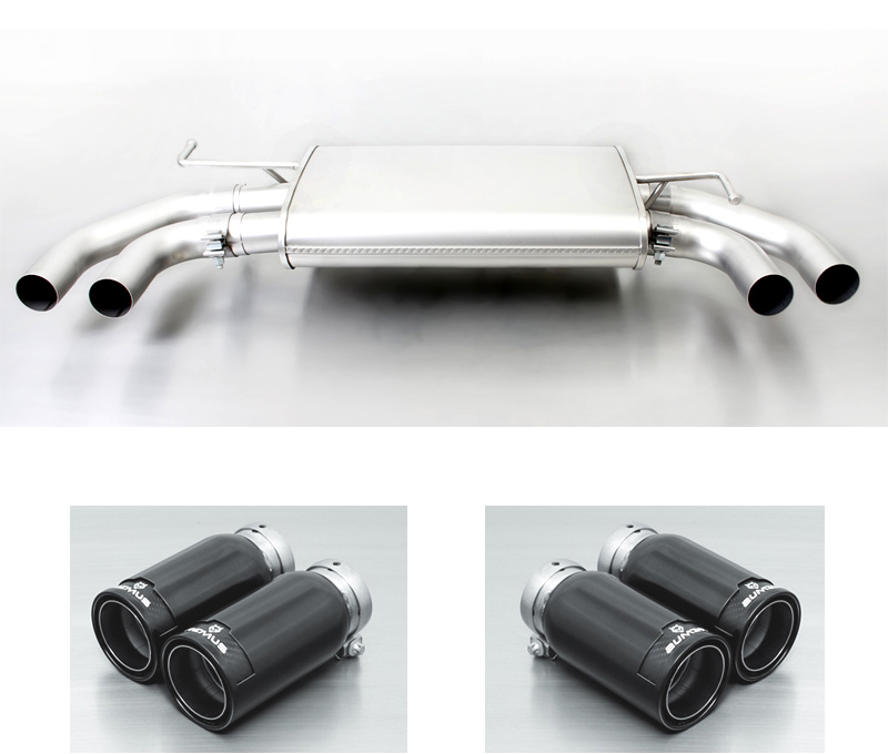 REMUS Sportauspuff / Duplex-ESD für: KIA Sportage - QLE, GT-Line / 1.6T-GDI, 2.0CRDI - 130,100,136 kW | Endrohre 4x 84 rund - Street Race Black Chrome