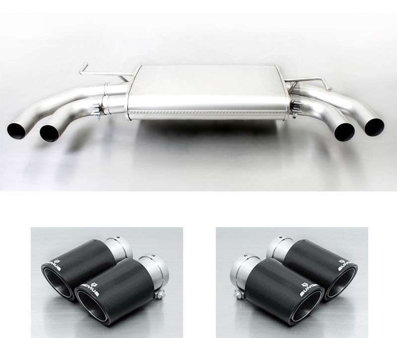 REMUS Sportauspuff / Duplex-ESD für: KIA Sportage - QLE, GT-Line / 1.6T-GDI, 2.0CRDI - 130,100,136 kW | Endrohre 4x 84 rund - Carbon/Titan