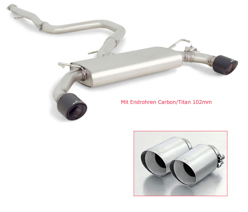 REMUS Sportauspuff / Duplex-Anlage 76mm ab Kat. für: HYUNDAI i30 N Performance - PDE / 2.0T - 202 kW | Endrohre 2x 102 rund, schräg - verchromt / ESD mit Klappe