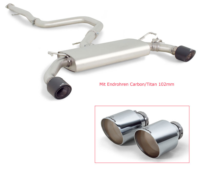 REMUS Sportauspuff / Duplex-Anlage 76mm ab Kat. für: HYUNDAI i30 N Performance - PDE / 2.0T - 202 kW | Endrohre 2x 115 rund, schräg - verchromt / ESD mit Klappe