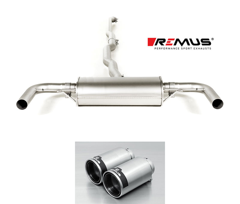 REMUS Sportauspuff / Duplex-Anlage 70mm ab Kat./OPF für: MINI Clubman Cooper S - F54 / 2.0T - 141 kW, mit OPF | Endrohre 2x 98 rund, Street Race