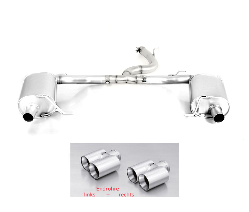 REMUS Sportauspuff / Duplex-ESD 70mm für: SEAT Leon ST Cupra 300 - 5F, 4Drive / 2.0TSI - 221 kW | Endrohre 4x 76 rund, verchromt