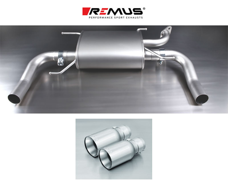 REMUS Sportauspuff / ESD für: SUZUKI Swift Sport - NZ / 1.6 16V - 100 kW | Duplex-ESD mit Endrohren 2x 90 rund, scharfkantig