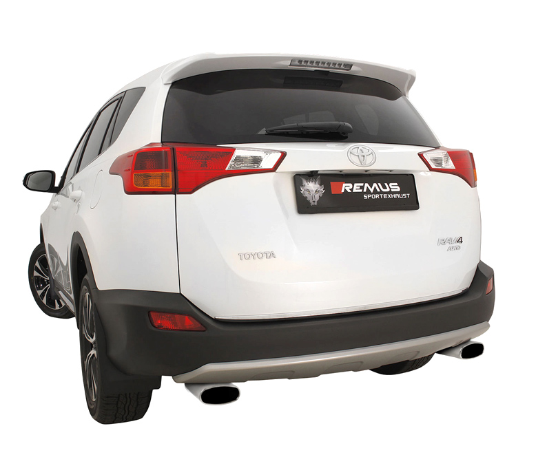 REMUS Sportauspuff / Duplex-ESD für: TOYOTA RAV-4 - XA3 /  2.0D-4D, 2.2D-4D - 91,110 kW | Endrohre Flachoval 2x 133×85 mm schräg