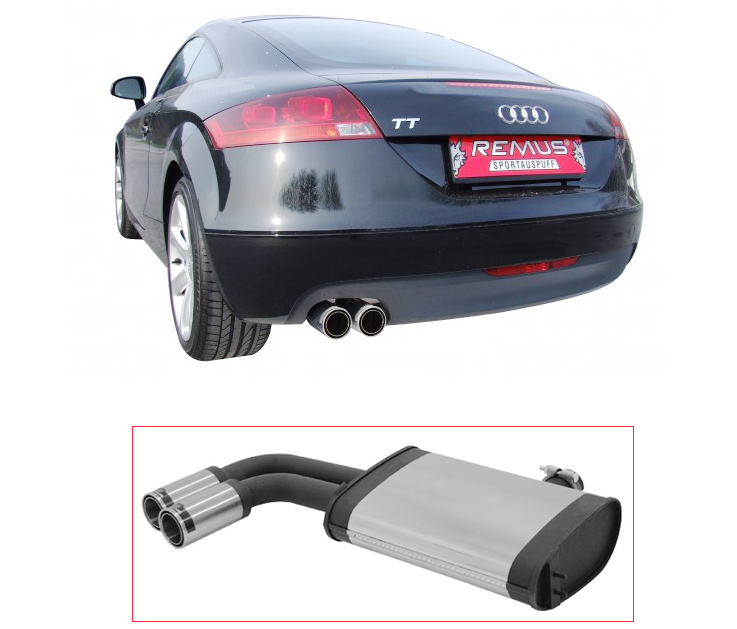 REMUS Sportauspuff / ESD Street Race für: AUDI TT - 8J / 1.8TFSI, 2.0TFSI - 118,147 kW | Endrohre 2x 84 mm