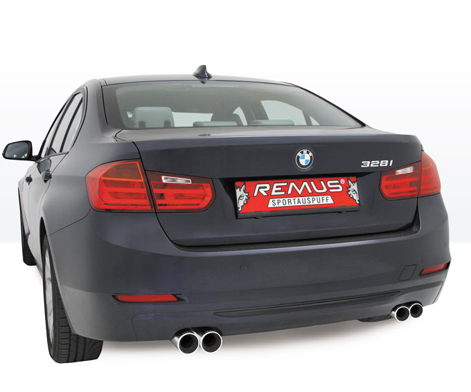 REMUS Sportauspuff / Duplex-ESD für: BMW 320i/ix, 328i/ix - F30,F31 / 2.0T - 135,180 kW | Endrohre 4x 76 rund