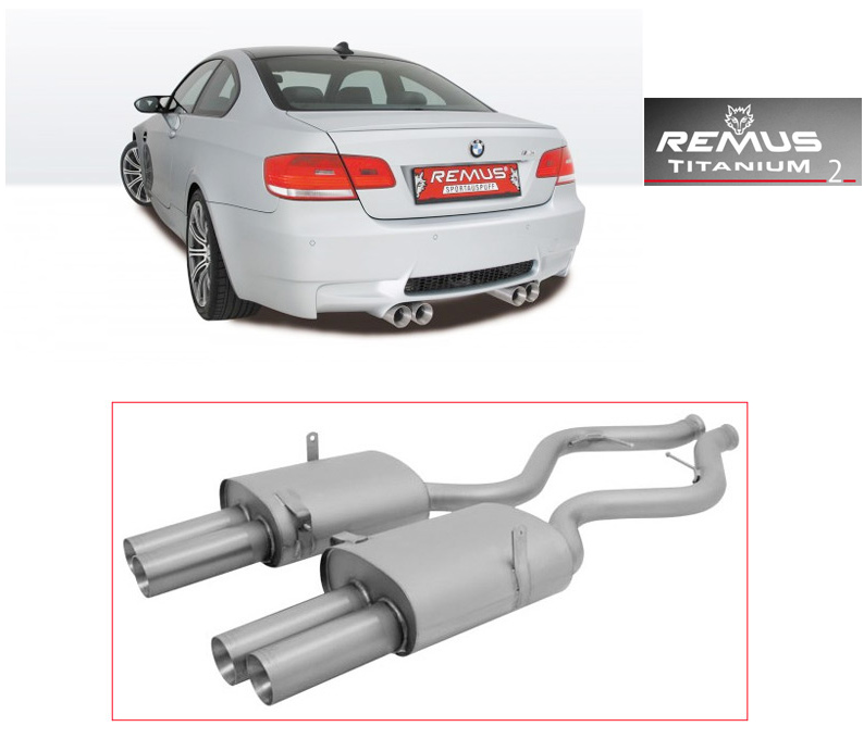 REMUS Sportauspuff Titanium / Duplex-ESD für: BMW M3 - E92,E93 / V8 - 309 kW |  ESD Li + Re mit Endrohre je 2x 84 mm